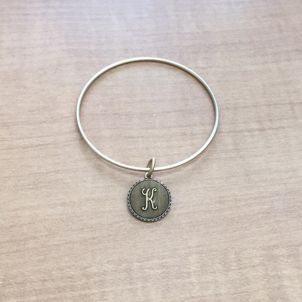 Letter K charm bracelet